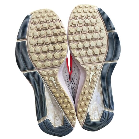 Nike Zoom Winflo 5 Women's Running Shoe 9 Gray Cream Mesh Orange Swoosh Lace Up - Picture 7 of 9